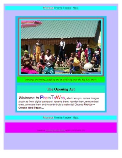Image Page with DIVs with background colors
